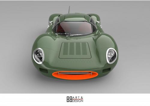 Jaguar race car design drawing