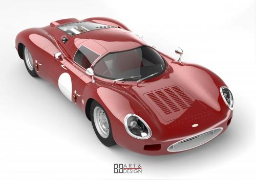 Jaguar race car design render